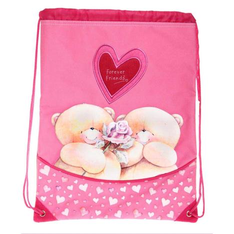 Forever Friends Pink Drawstring Bag